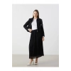 LCW Modest Siyah Beli Lastikli Dokulu Kadın Etek