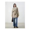 LCW ModestBej Kruvaze Yaka Kadın Trençkot
