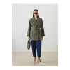 LCW ModestHaki Kruvaze Yaka Kadın Trençkot