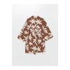 LCW Şal Yaka Çiçekli Uzun Kollu Hamile Kimono