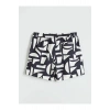 LCW SWIMWEAR Siyah Kısa Boy Desenli Erkek Deniz Şortu