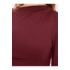 LCW Vision Bordo Dik Yaka Kadın Body