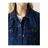 LCW Vision İndigo Gömlek Yaka Kadın Jean Ceket