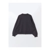 LCW Vision Kolej Yaka Oversize Kadın Kalın Fermuarlı Sweatshirt