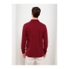 LCWAIKIKI Basic Bordo Polo Yaka Uzun Kollu Pike Erkek Tişört