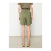 LCWAIKIKI Basic Haki Beli Lastikli Düz Cep Detaylı Kadın Şort
