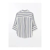 LCWAIKIKI Classic Indigo Çizgili Oversize Kadın Gömlek