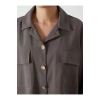 LCWAIKIKI Classic Kahverengi Oversize Gabardin Kadın Gömlek Ceket T T