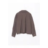 LCWAIKIKI Classic Kahverengi Oversize Gabardin Kadın Gömlek Ceket T T