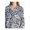 LCWAIKIKI Classic Lacivert Desenli Oversize Kadın Gömlek Tunik