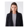 LCWAIKIKI Classic Siyah Krep Kadın Blazer Ceket