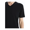 LCWAIKIKI Classic Siyah V Yaka Kısa Kollu Penye Erkek Tişört