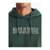 Lcwk Uzun Kollu Baskılı Erkek Kalın Hoodie