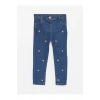 Nakış Detaylı Kız Bebek Jean Pantolon