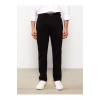Siyah Dar Kalıp Gabardin Erkek Chino Pantolon