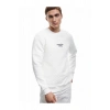 Uzun Kollu Bisiklet Yaka Dokulu Beyaz Erkek Sweatshirt 6Wam70075Mk