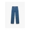 X Sima Tarkan - Pamuklu Düz Uzun Paça Normal Bel Jean Pantolon - Straight Fit Jean 5SAL4020