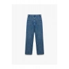 X Sima Tarkan - Pamuklu Düz Uzun Paça Normal Bel Jean Pantolon - Straight Fit Jean 5SAL4020