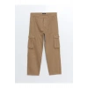XSIDE Açık Haki Standart Kalıp Gabardin Erkek Kargo Pantolon