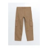 XSIDE Açık Haki Standart Kalıp Gabardin Erkek Kargo Pantolon
