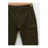 XSIDE Haki Standart Kalıp Gabardin Erkek Kargo Pantolon
