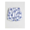 XSIDE Lacivert Kısa Boy Desenli Erkek Deniz Şortu