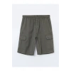 Yeni Sezon Standart Kalip Gabardin Erkek Kargo Sort - S55665Z8