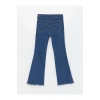 Yırtık Detaylı İspanyol Paça Kız Çocuk Jean Pantolon