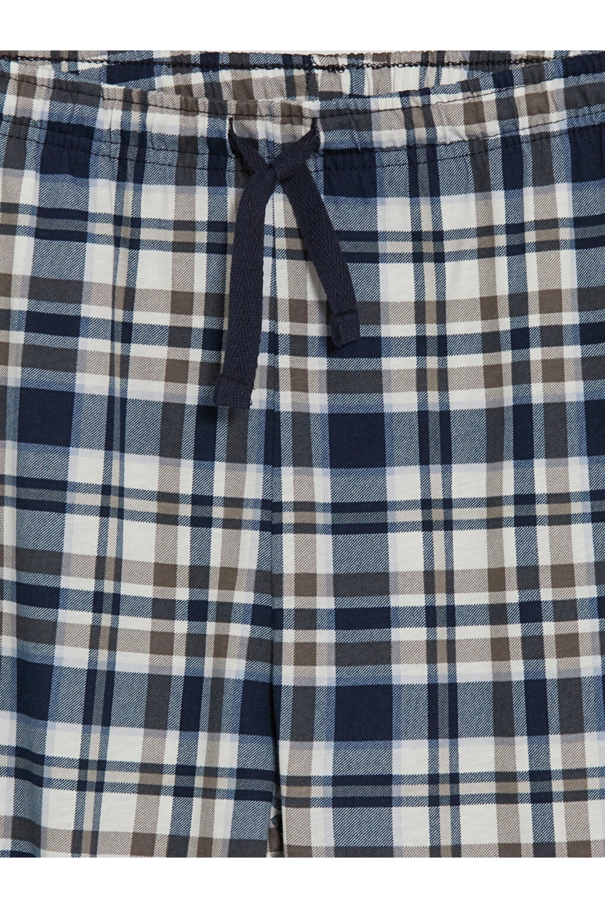 LC WAIKIKI Kahverengi Regular Fit Ekose Erkek Pijama Takımı
