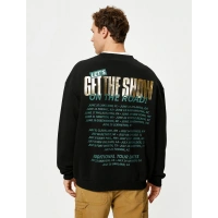 Koton 4wam70394mk Erkek Sweat Siyah