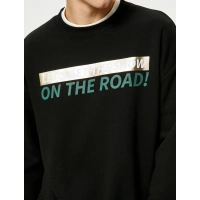 Koton 4wam70394mk Erkek Sweat Siyah