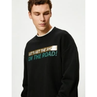 Koton 4wam70394mk Erkek Sweat Siyah