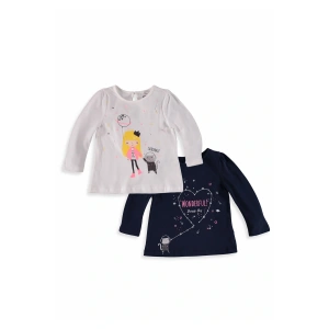 Ekru Kız Bebek T-Shirt 7K2899Z1