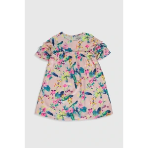 Kız Çocuk Pembe Baskılı Lt4 Elbise
