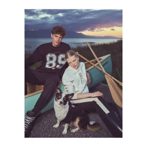 Kapüşonlu Sweatshirt Nakışlı Kanguru Cepli Uzun Kollu