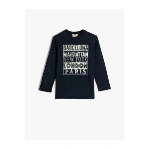 4WKB10080TK Koton Erkek Çocuk Sweat LACİVERT