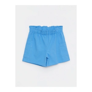 Beli Lastikli Basic Poplin Kız Çocuk Şort
