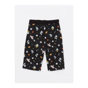 Beli Lastikli Baskılı Kız Çocuk Bermuda