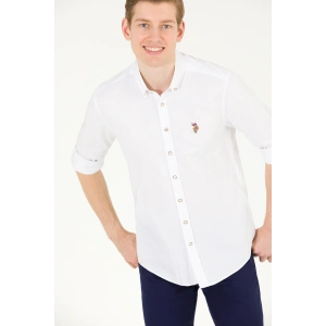 U.S. POLO ERKEK SİLİMFİT SPOR PAMUKLU GÖMLEK G081SZ004.000.1672341 CEDCOLOR