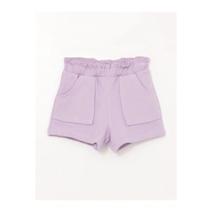 Beli Lastikli Basic Kız Bebek Şort