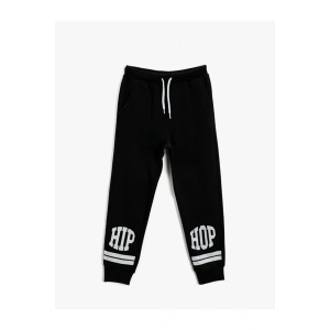 Hıp Hop Baskılı Jogger Eşofman Altı - Siyah 2kkb46005tk