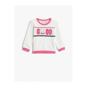 Baskılı Bisiklet Yaka Sweatshirt