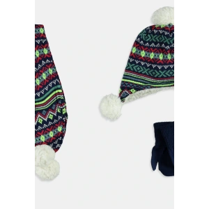 Erkek Çocuk Lacivert 1Qj Atkı & Bere & Eldiven Set