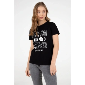 Baskılı Tişört Siyah