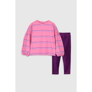 Kız Bebek Pembe Çizgili Lhk Alt-Üst Takım