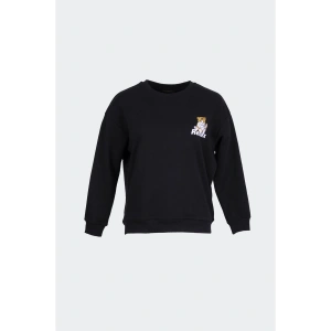 Baskılı Siyah Kadın Sweatshırt 22k0574k1