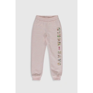 Kız Çocuk Pembe Melanj E6R Eşofman Altı