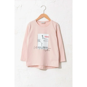 Kız Çocuk Mat Pembe G2J T-Shirt