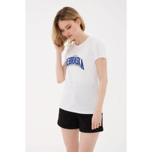 Oversize Baskılı T-shirt Ekru / Ecru