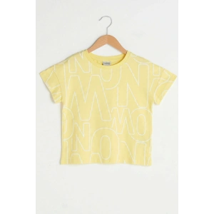 Erkek Çocuk Beyaz Baskılı Lu7 T-Shirt